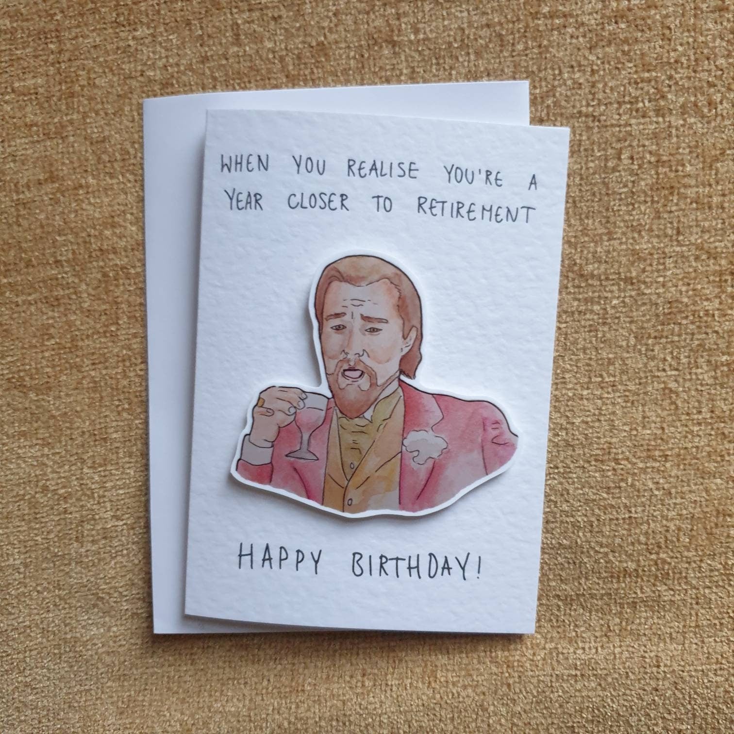 Leonardo DiCaprio Meme | Handcrafted Birthday Card