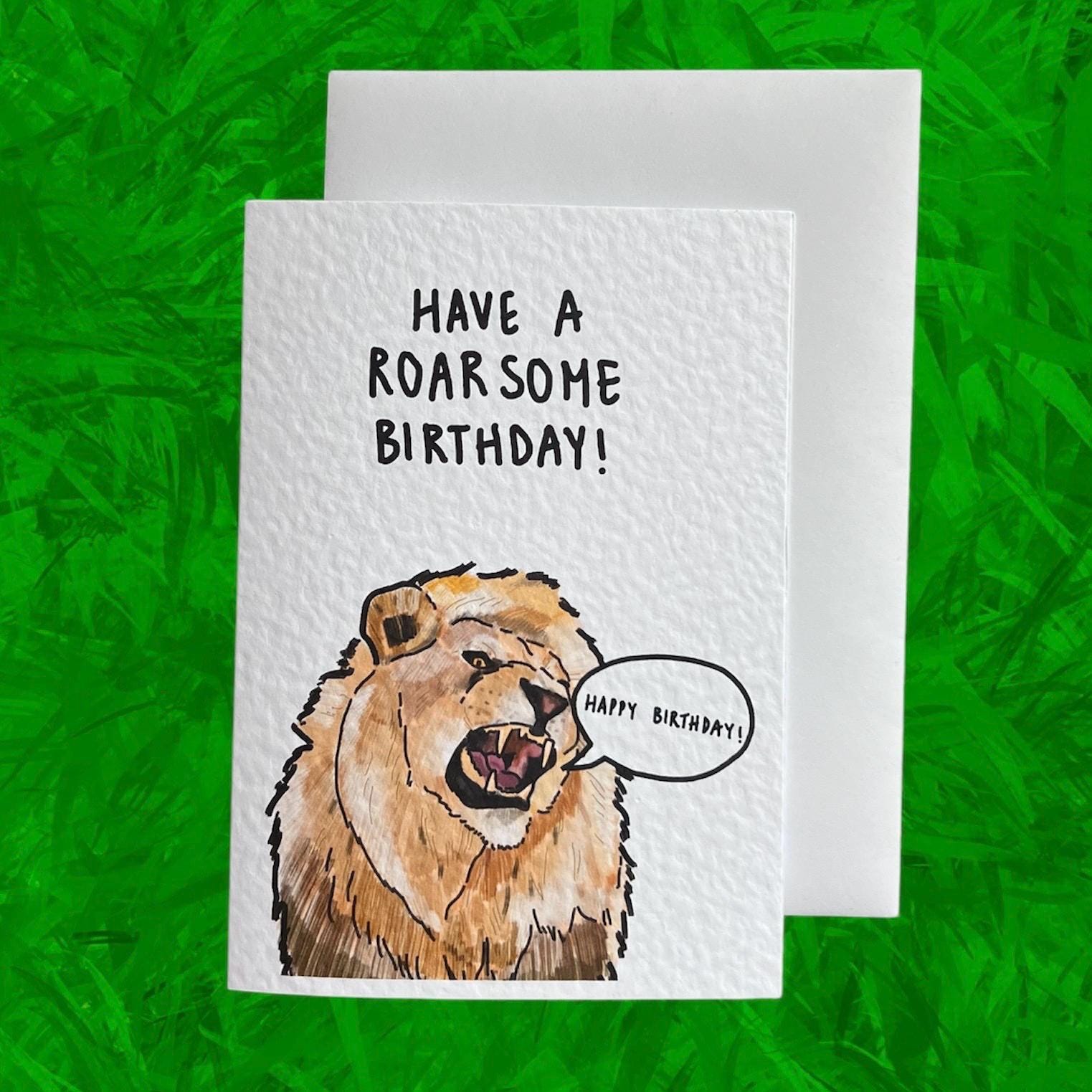 Roarsome Birthday | Lion | Handcrafted Birthday Card
