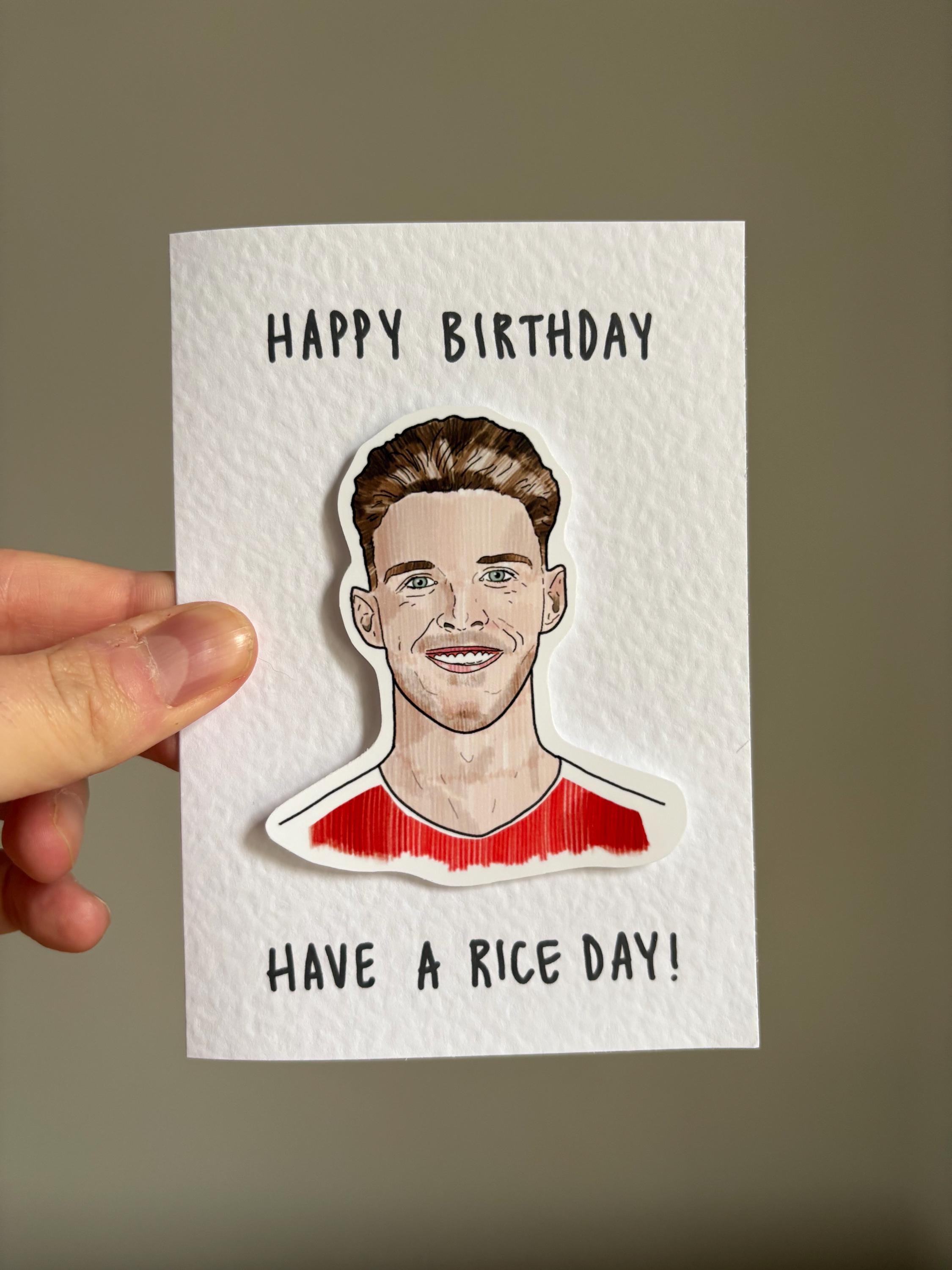 Declan Rice | Handcrafted Birthday Card