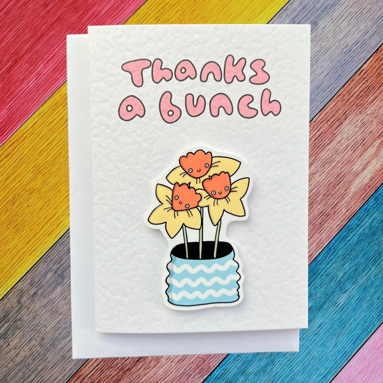 Thanks a bunch | Daffodils | Handcrafted Thank you card