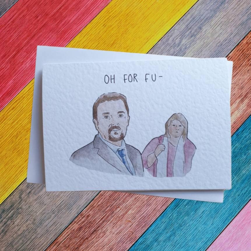 David Brent | Oh for fu - | Handcrafted Greeting Card