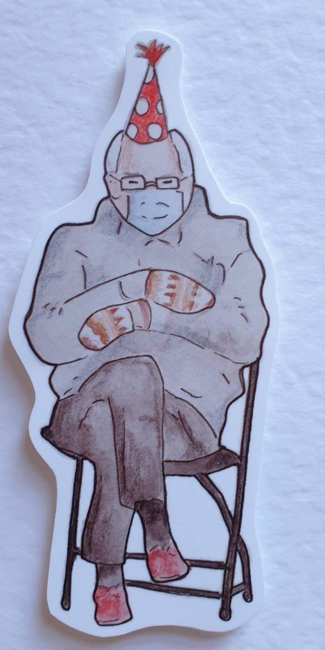 Bernie Sanders Meme | Handcrafted Birthday Card