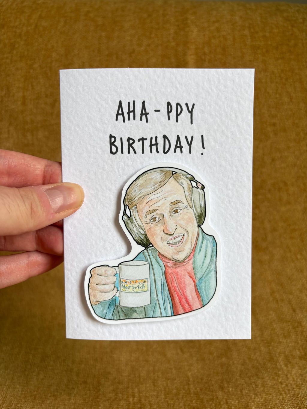 Alan Partridge | Aha-ppy birthday | Handcrafted Birthday card