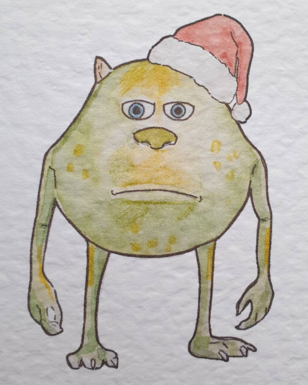 Mike Wazowski Meme | Monster's inc | Handcrafted Christmas card
