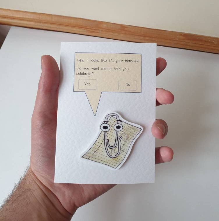 Clippy | Handcrafted Birthday Card