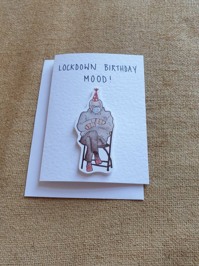 Bernie Sanders Meme | Handcrafted Birthday Card