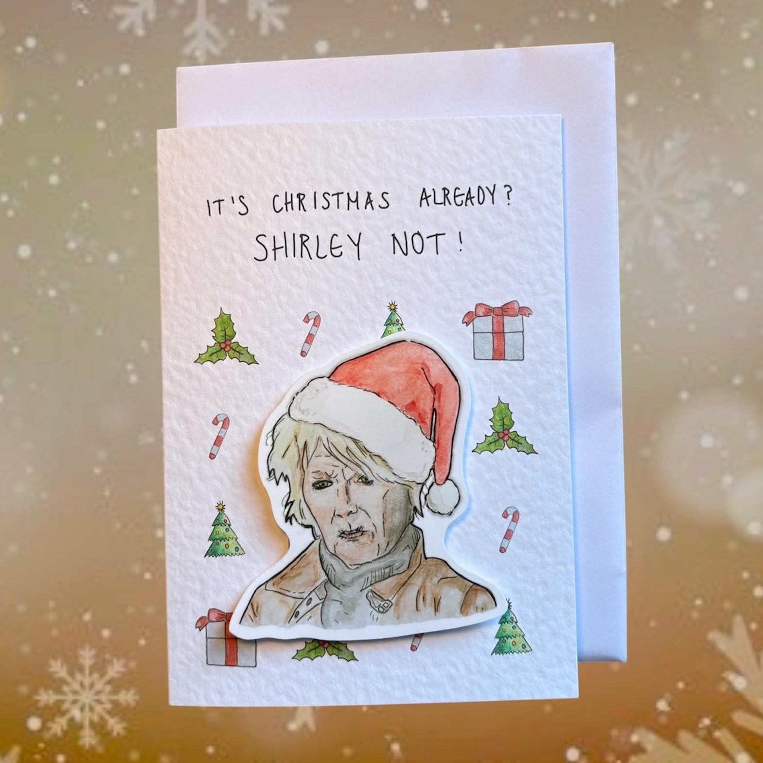 Shirley Carter | Handcrafted Christmas Card | Eastenders