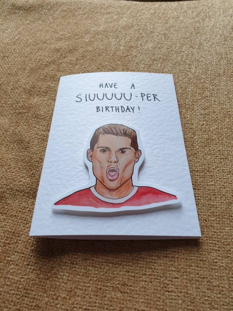 Cristiano Ronaldo | Siu | Handcrafted Birthday Card
