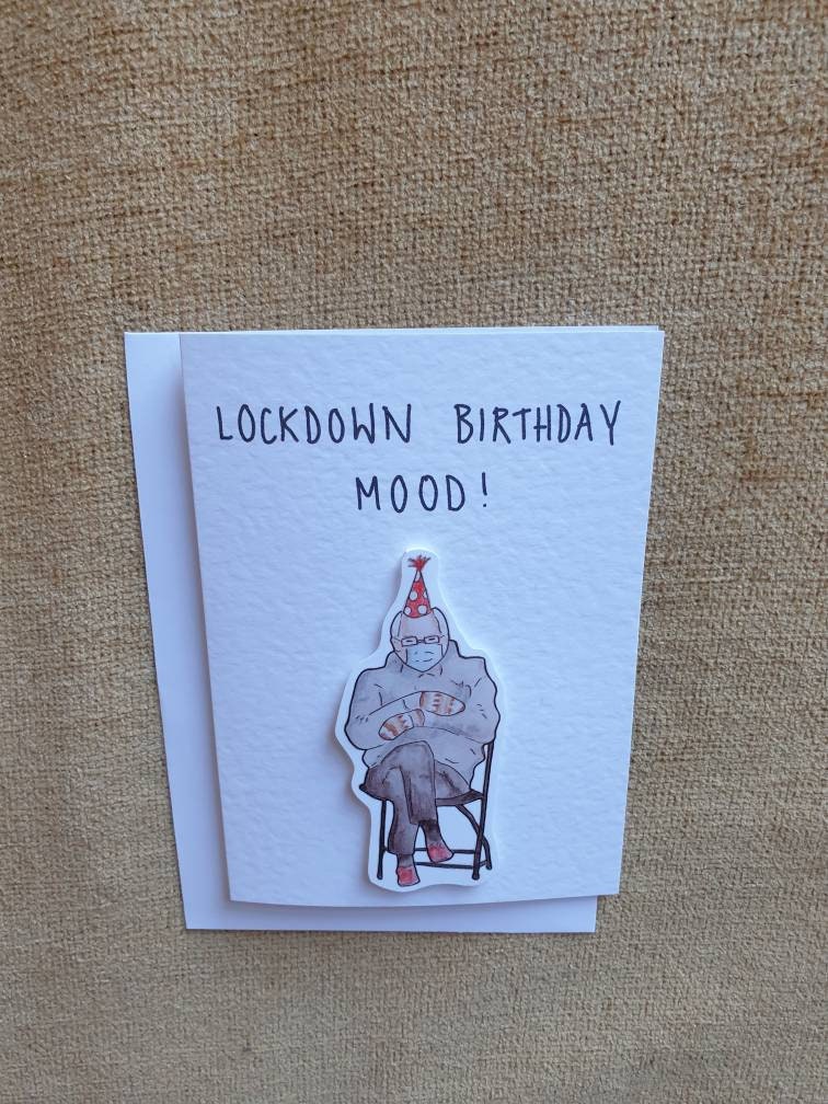Bernie Sanders Meme | Handcrafted Birthday Card