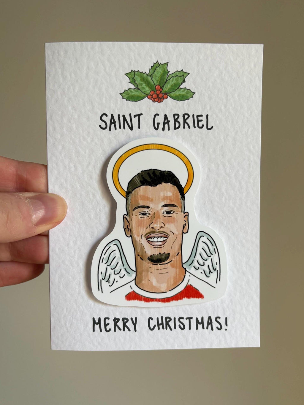 Gabriel Martinelli | Saint Gabriel | Arsenal |Handcrafted Christmas Card