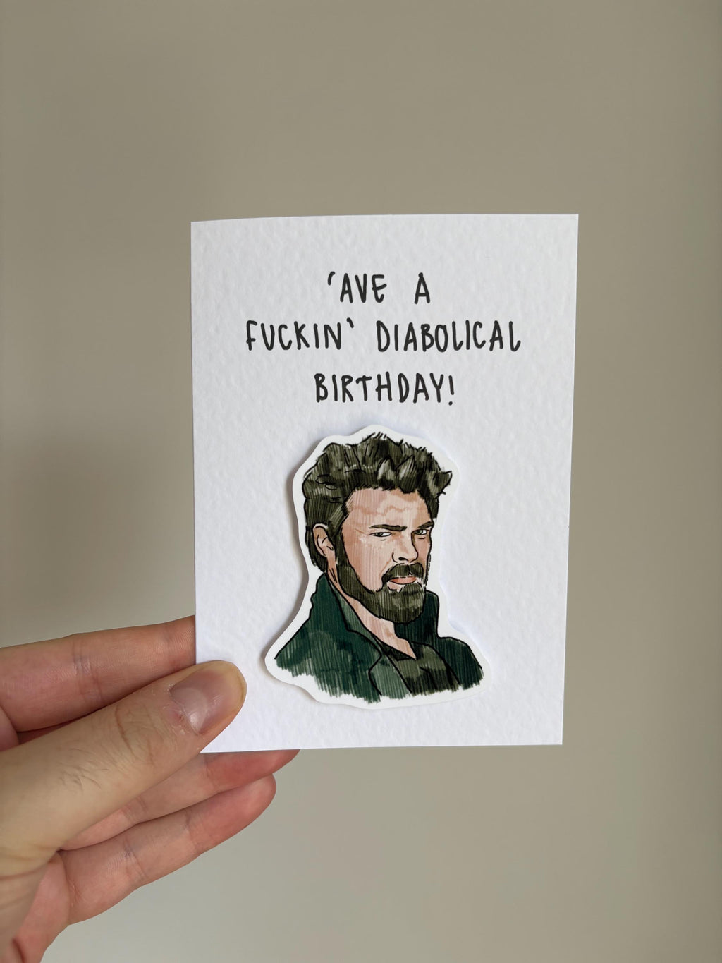 Billy Butcher | Handcrafted Birthday Card