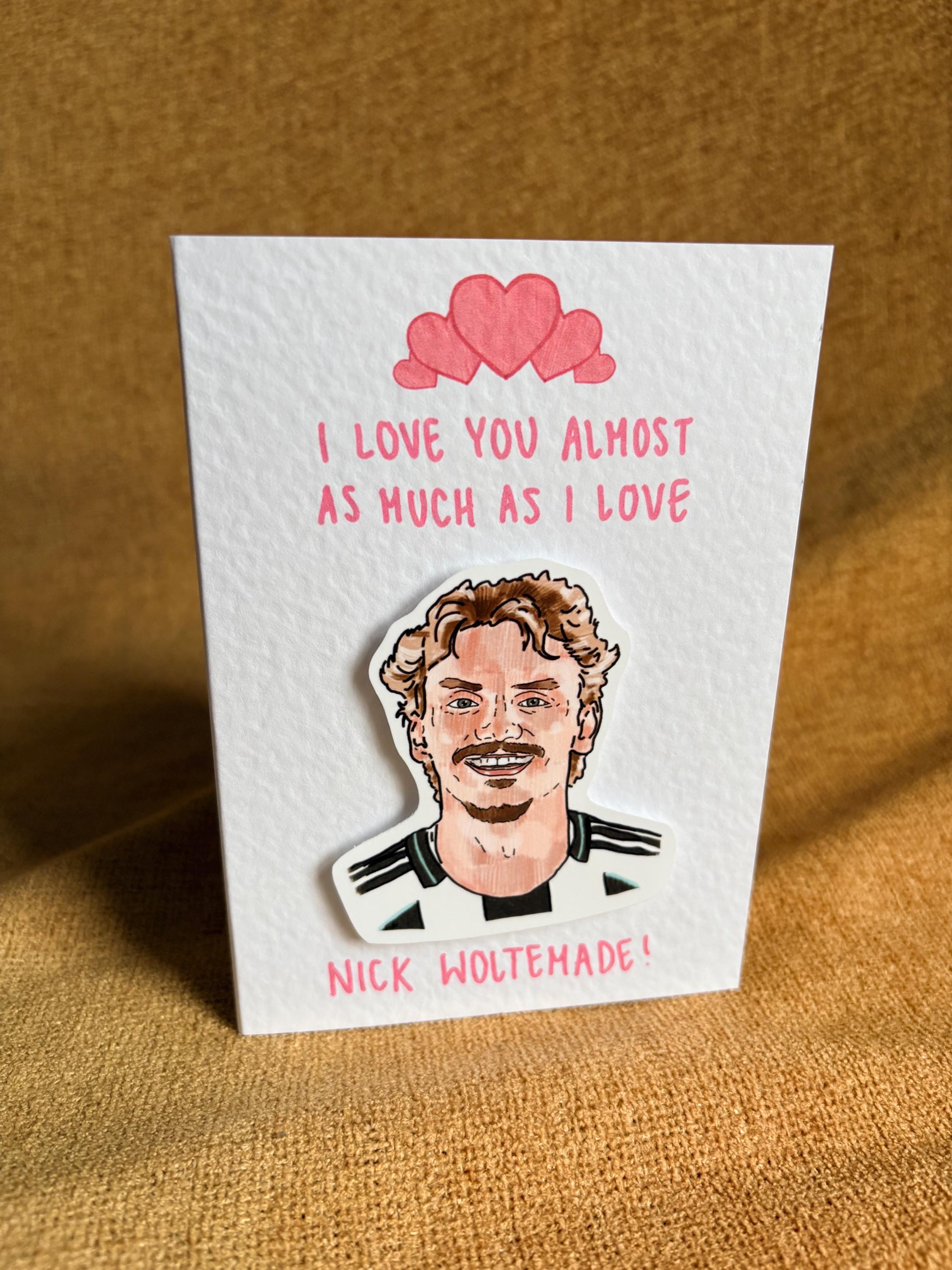 Nick Woltemade | Newcastle U | Handcrafted Valentine’s Card