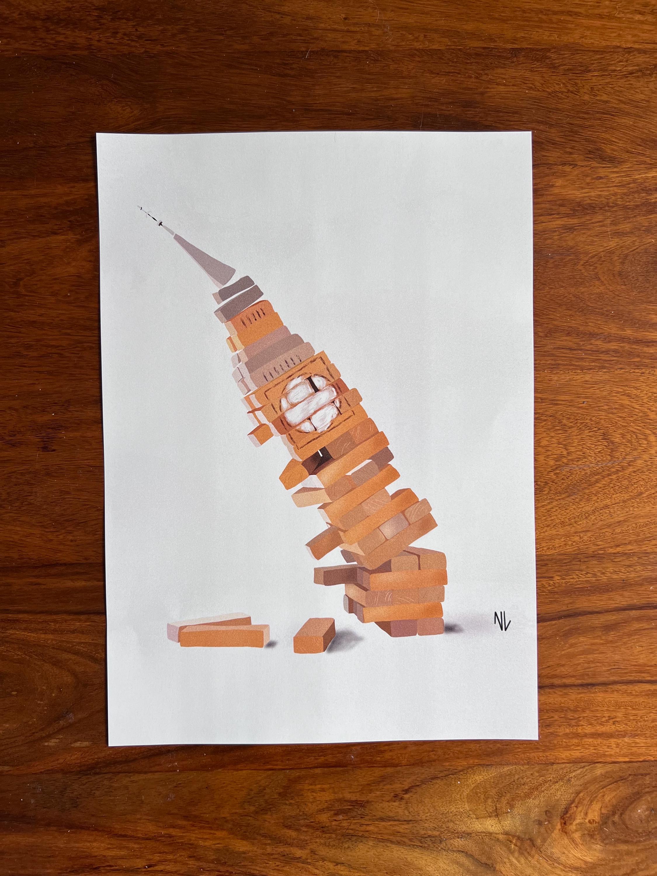 Big Ben Jenga - print (frame not included)
