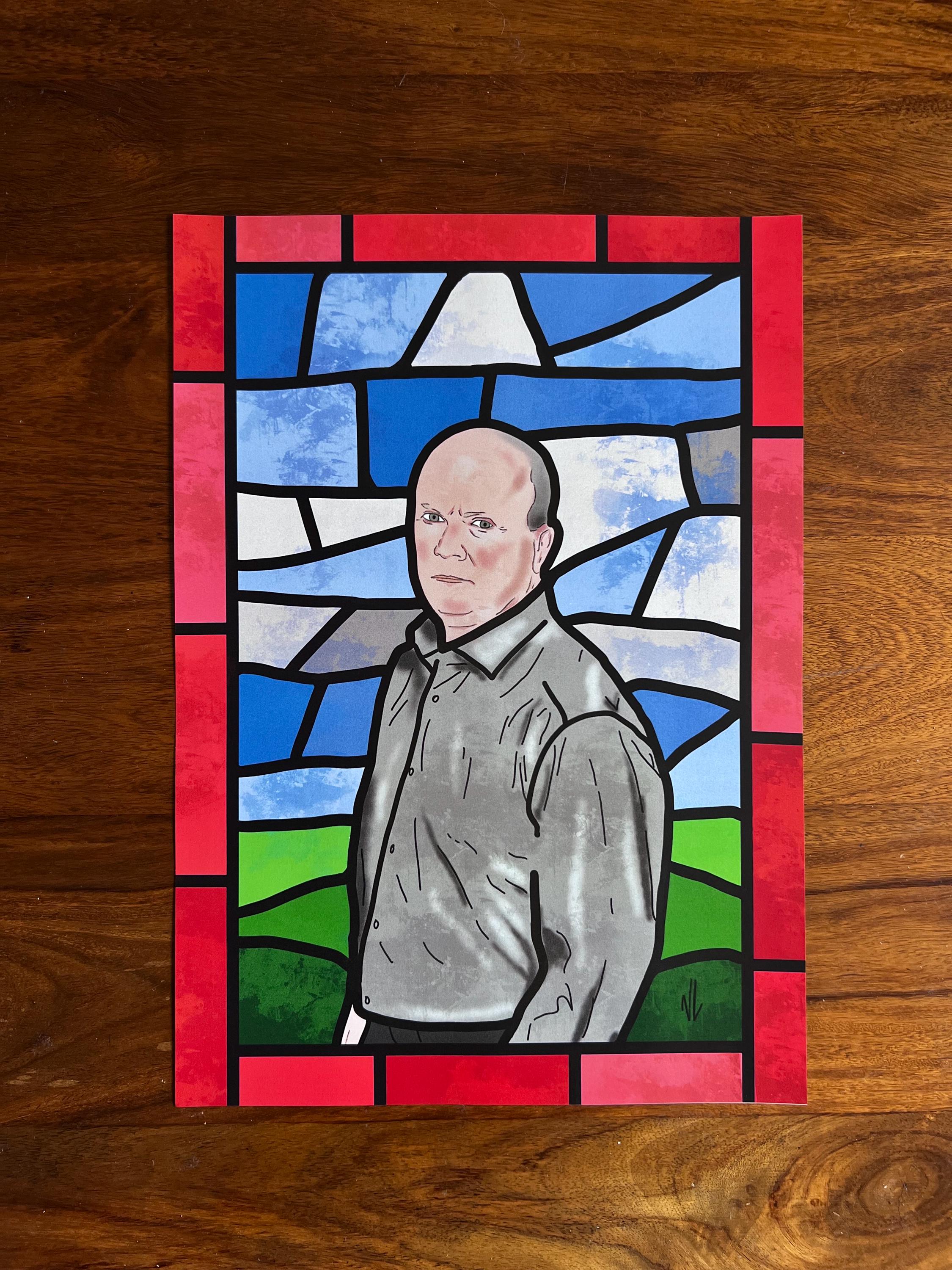 Phil Mitchell - Stained Glass style print (frame not included)