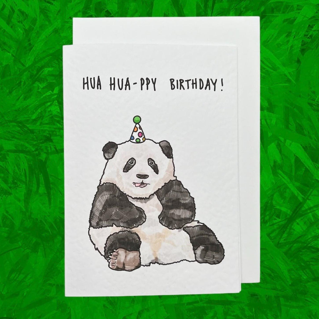 Handcrafted Panda Birthday Card