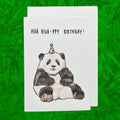 Handcrafted Panda Birthday Card