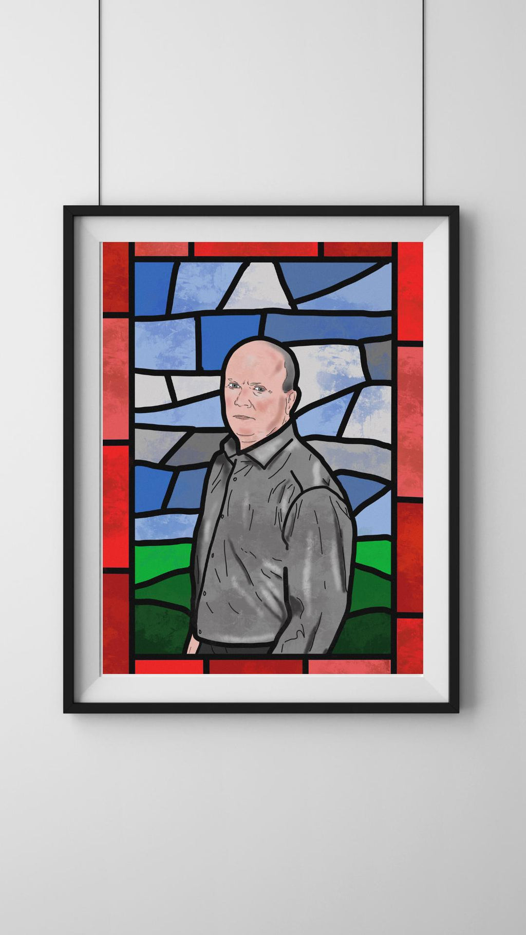 Phil Mitchell - Stained Glass style print (frame not included)