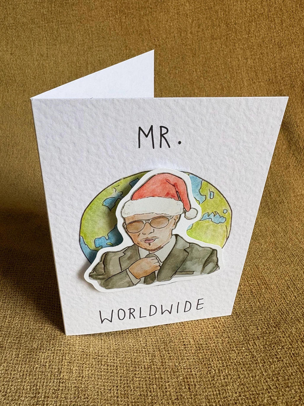 Pitbull - Mr. Worldwide Handcrafted Christmas Card