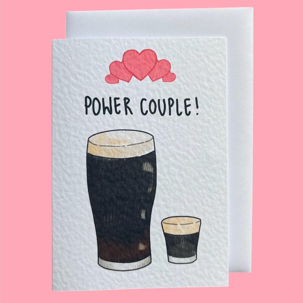 Guinness pint and baby Guinness | Handcrafted Valentine’s Card