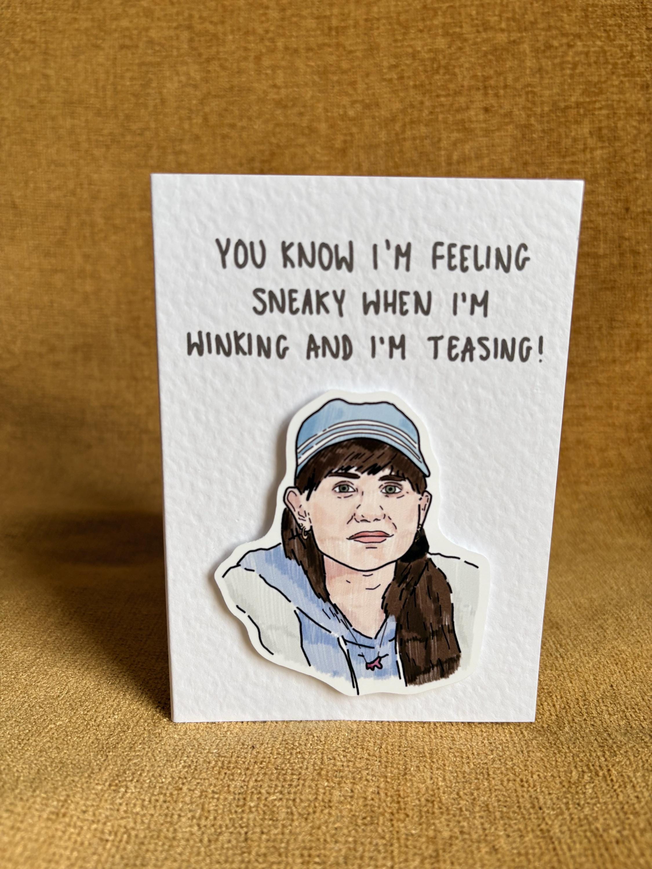 Sophie | Stath let’s flats | feeling sneaky | Handcrafted Valentine’s Day Card