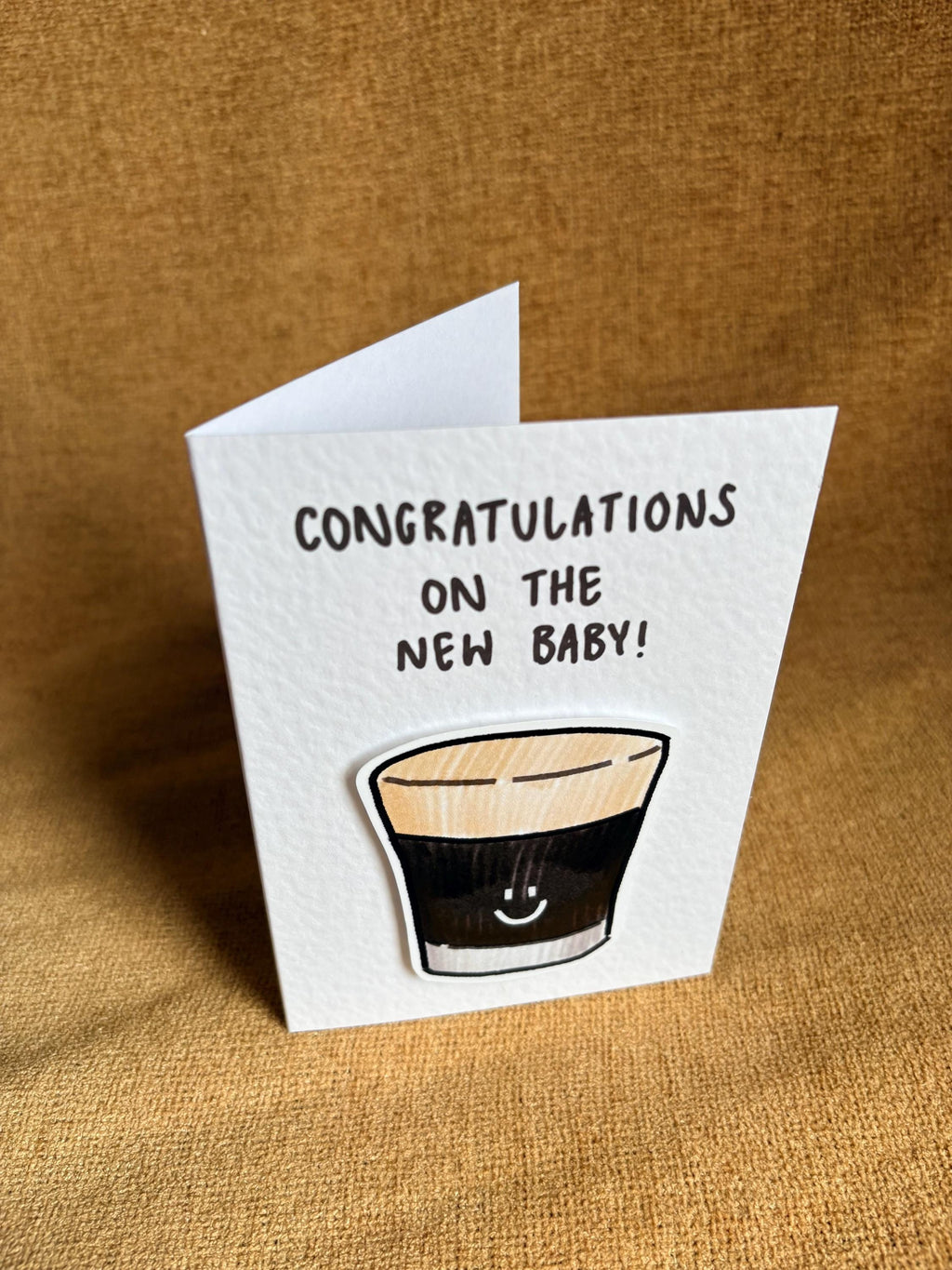 New baby | Baby Guinness | Handcrafted new baby Card