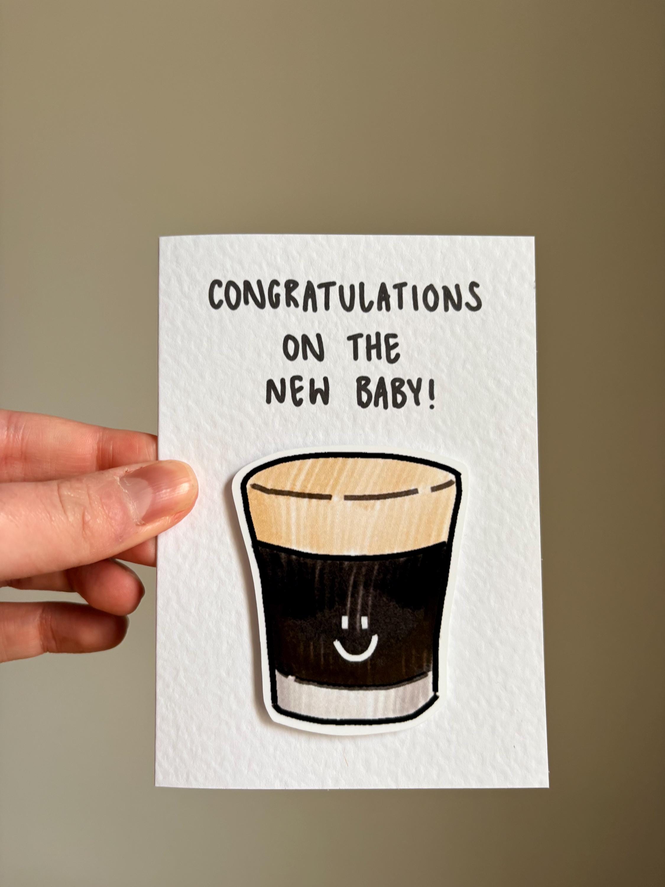 New baby | Baby Guinness | Handcrafted new baby Card