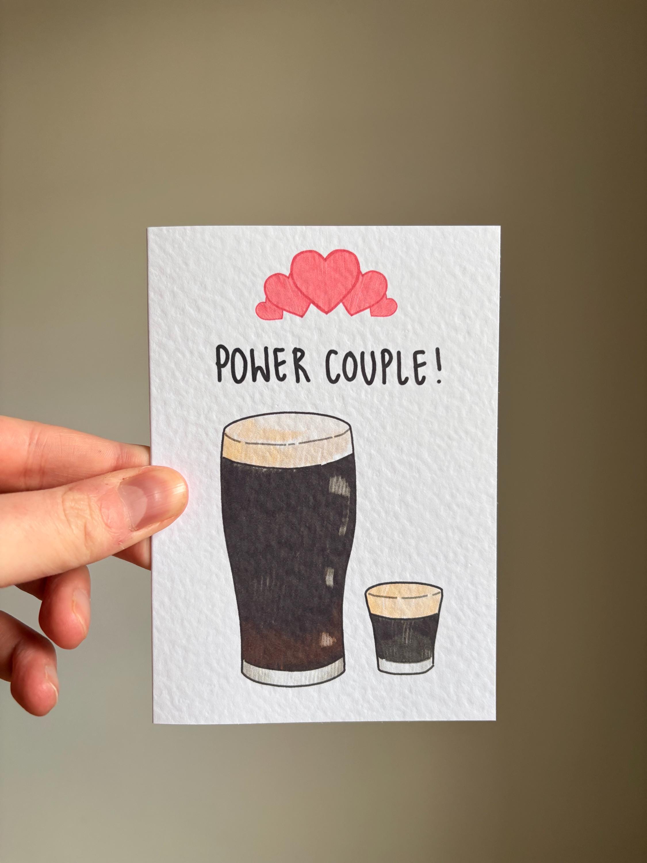 Guinness pint and baby Guinness | Handcrafted Valentine’s Card