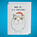 Ragdoll Cat Funny Christmas Card: Handcrafted A6 Greeting Card