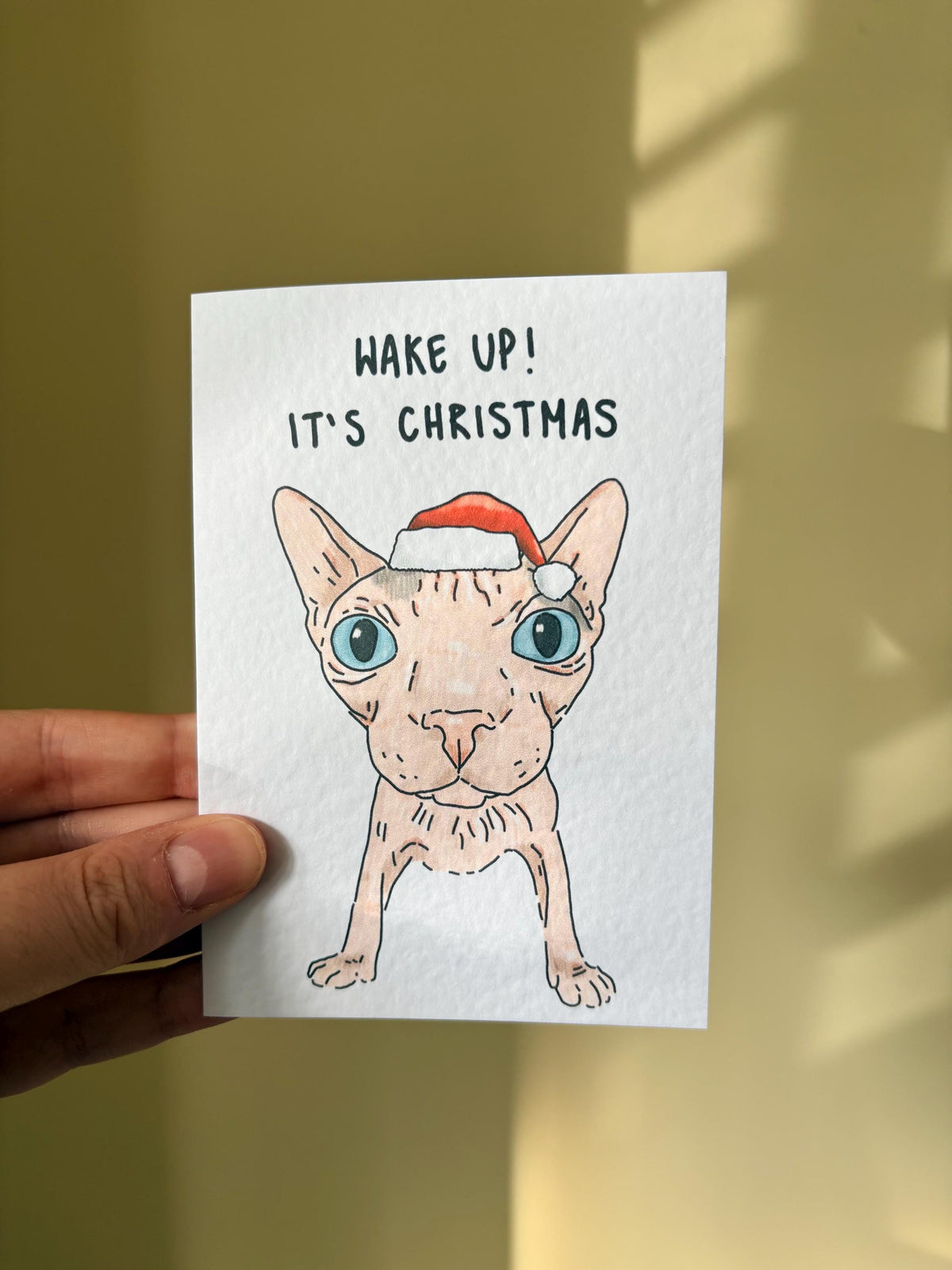 Sphynx Cat Funny Birthday Card: Handcrafted A6 Greeting Card