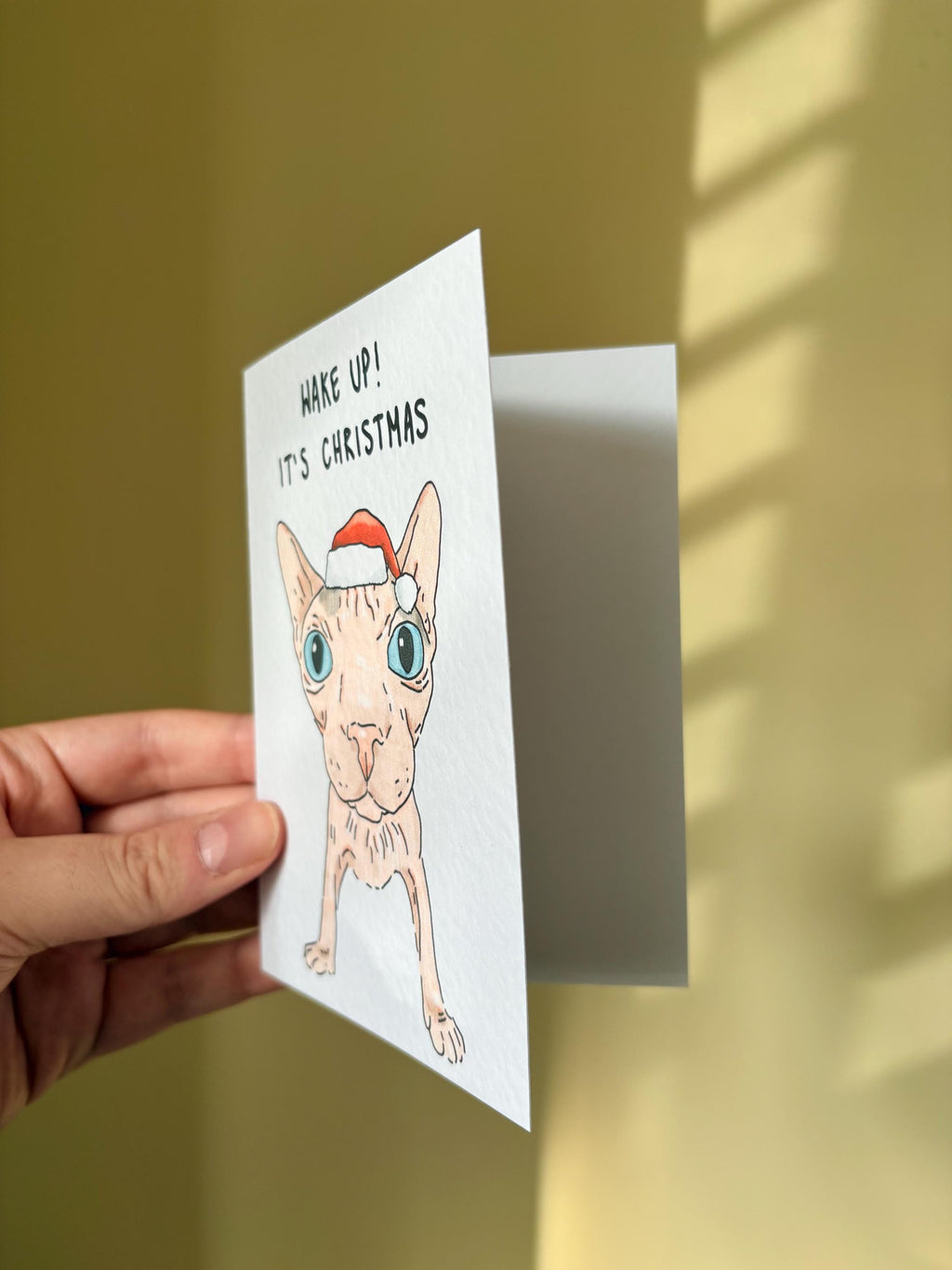 Sphynx Cat Funny Birthday Card: Handcrafted A6 Greeting Card