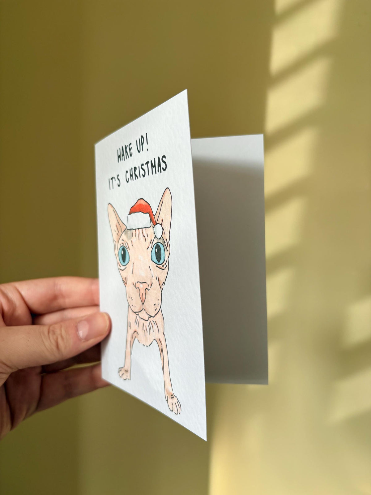 Sphynx Cat Funny Birthday Card: Handcrafted A6 Greeting Card